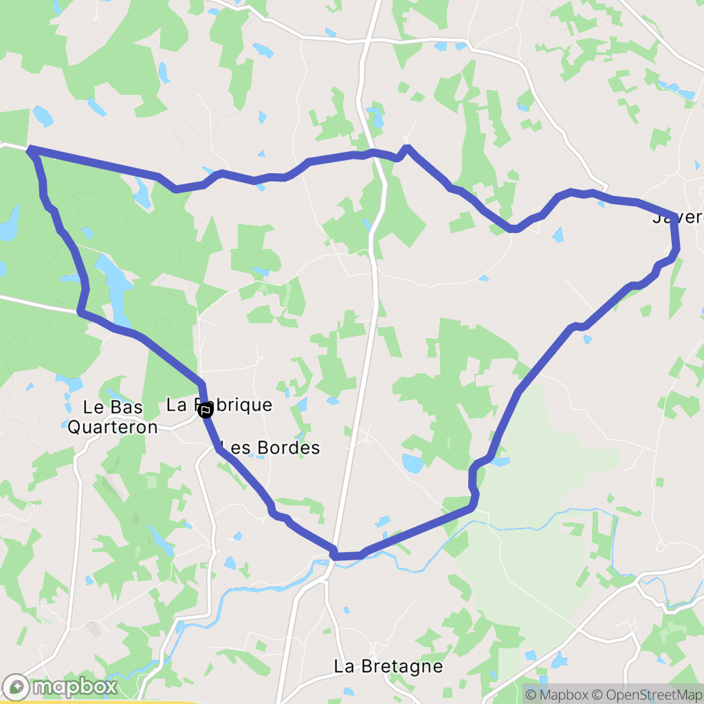 Saint-Brice-sur-Vienne : carte du parcours de randonnée - France