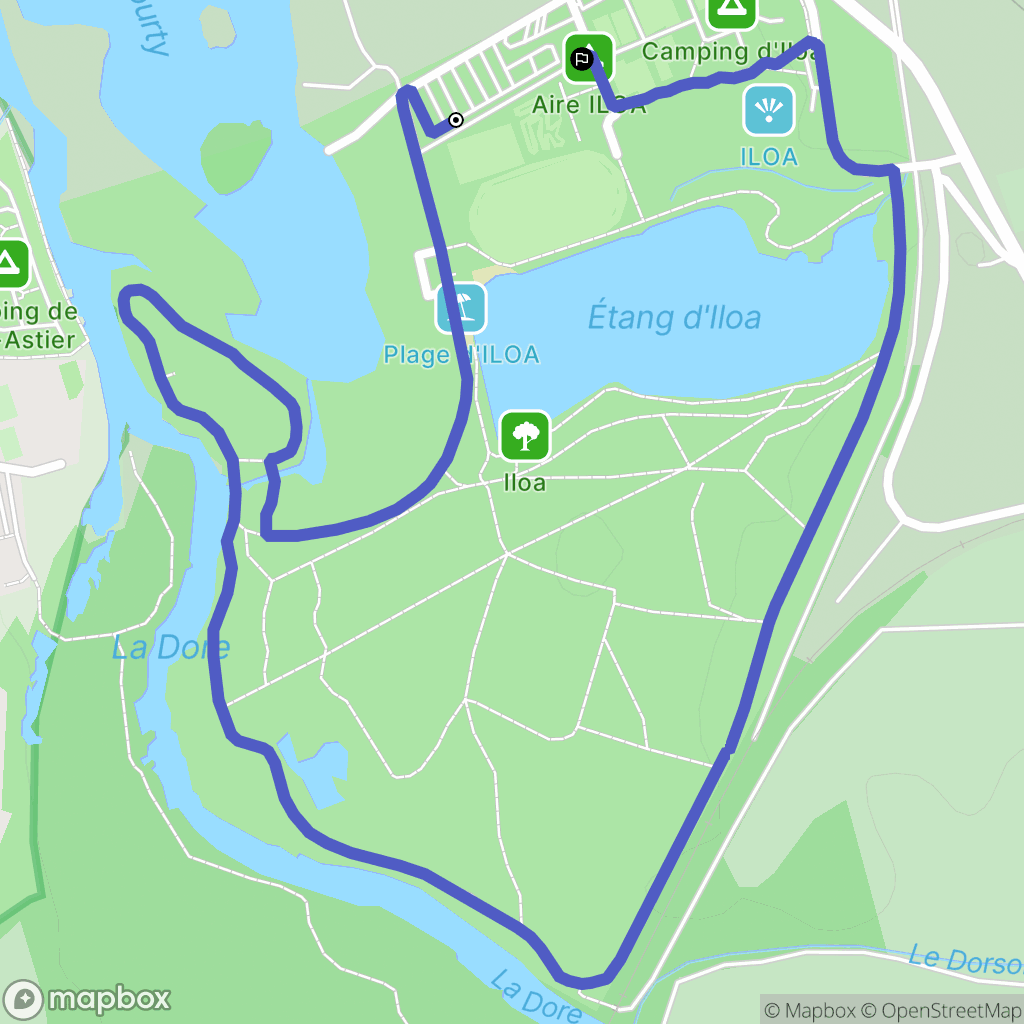 Thiers : carte du parcours de randonnée - France