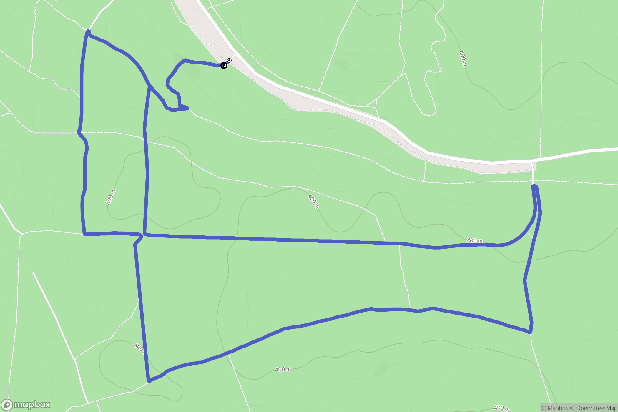 Étupes : carte du parcours de randonnée - France
