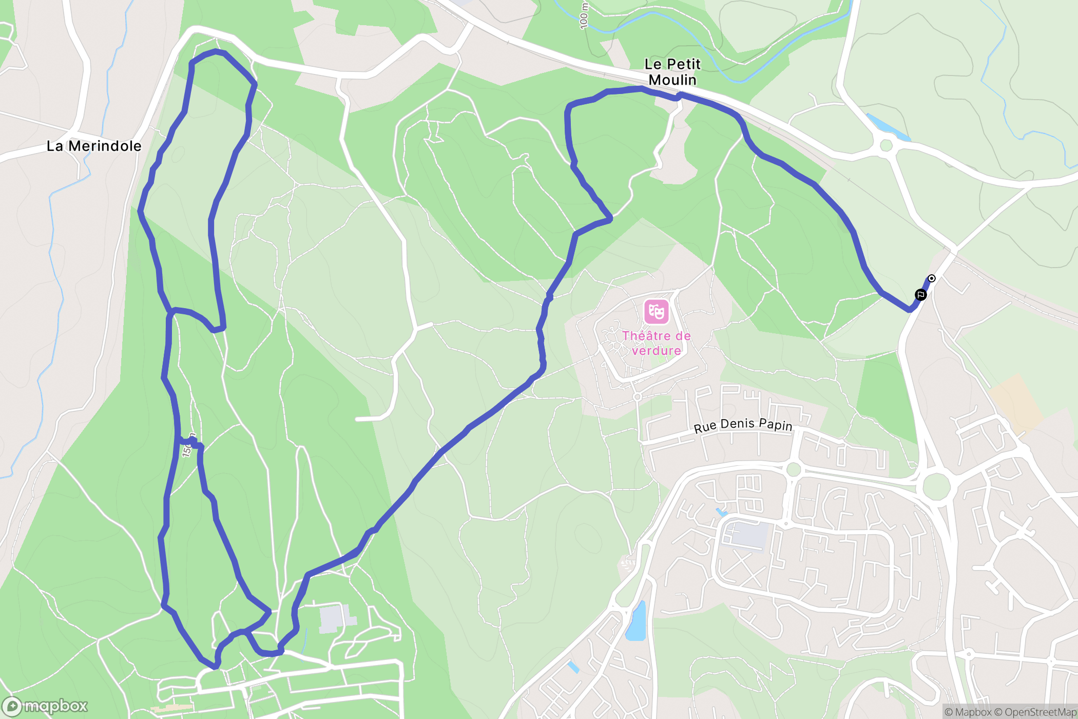 Aix-en-Provence : carte du parcours de randonnée - France