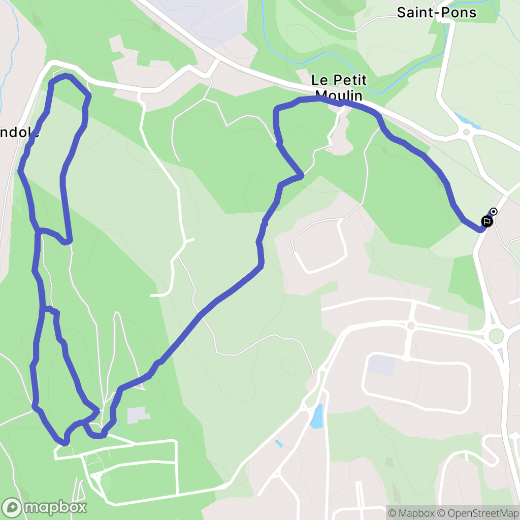 Aix-en-Provence : carte du parcours de randonnée - France