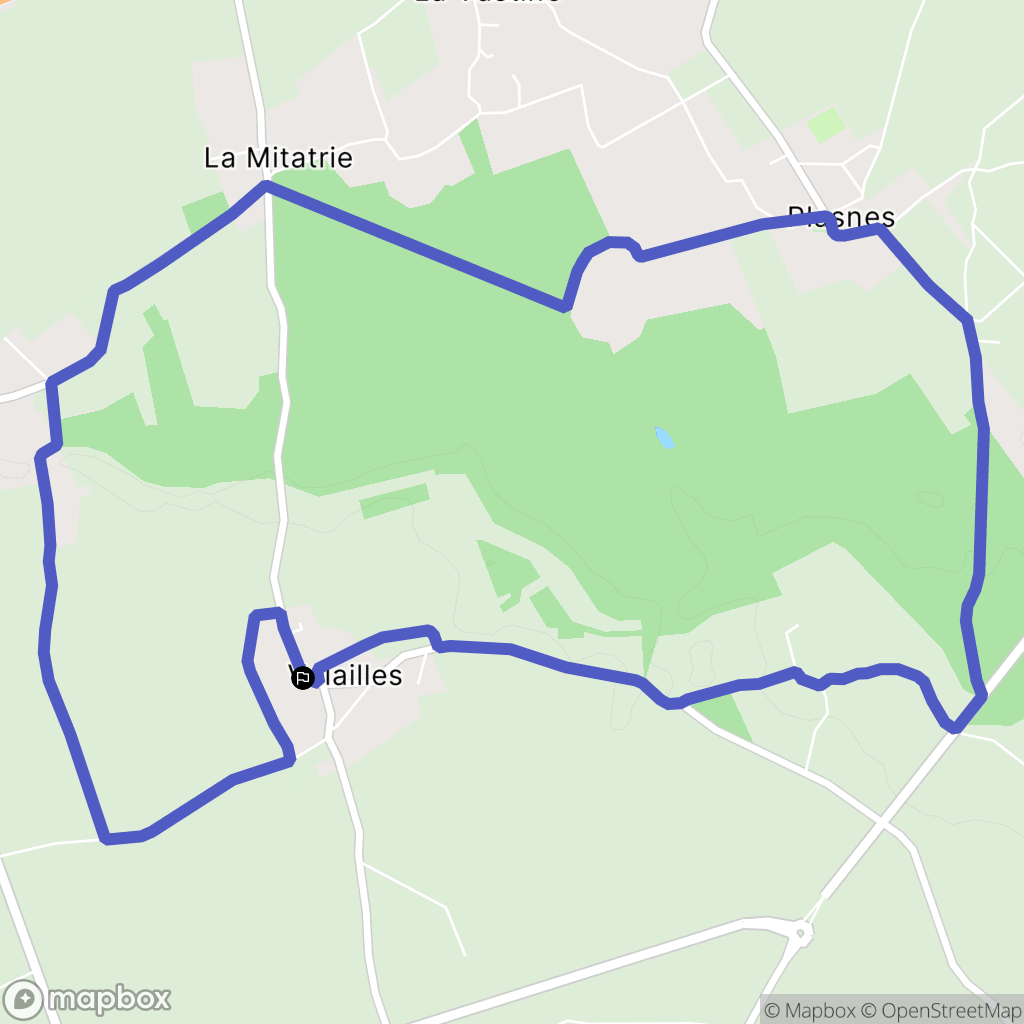 Valailles : carte du parcours de randonnée - France