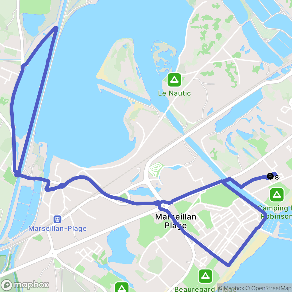 Marseillan : carte du parcours de randonnée - France