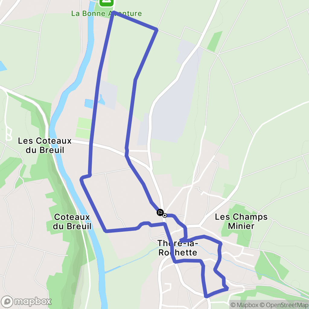 Thoré-la-Rochette : carte du parcours de randonnée - France