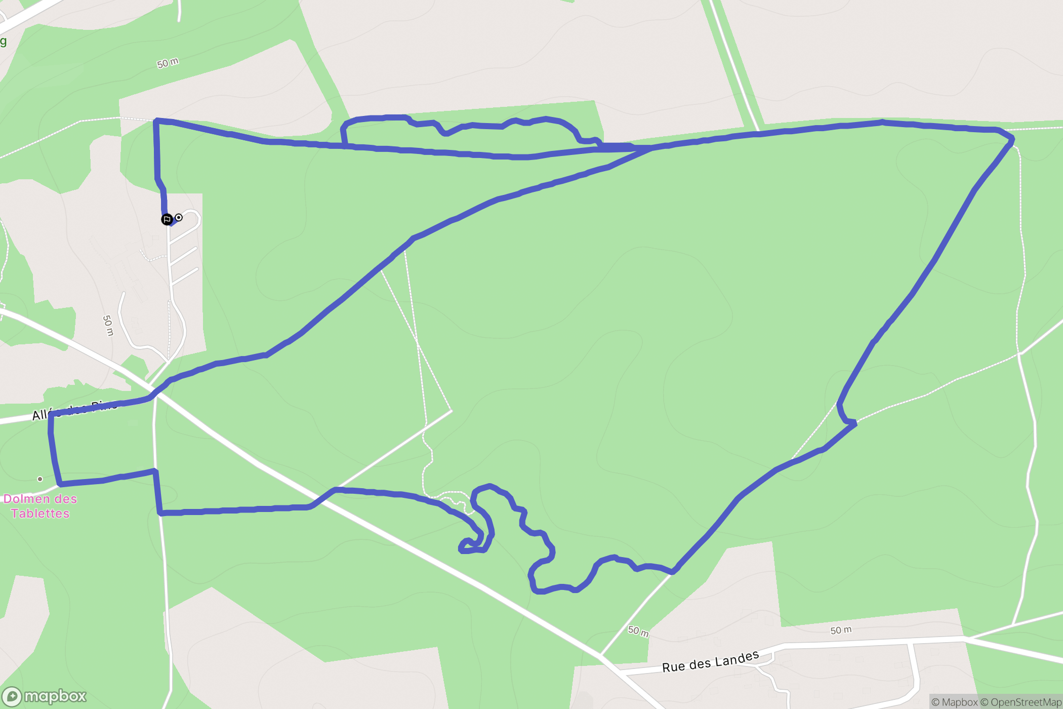 Cournon : carte du parcours de randonnée - France