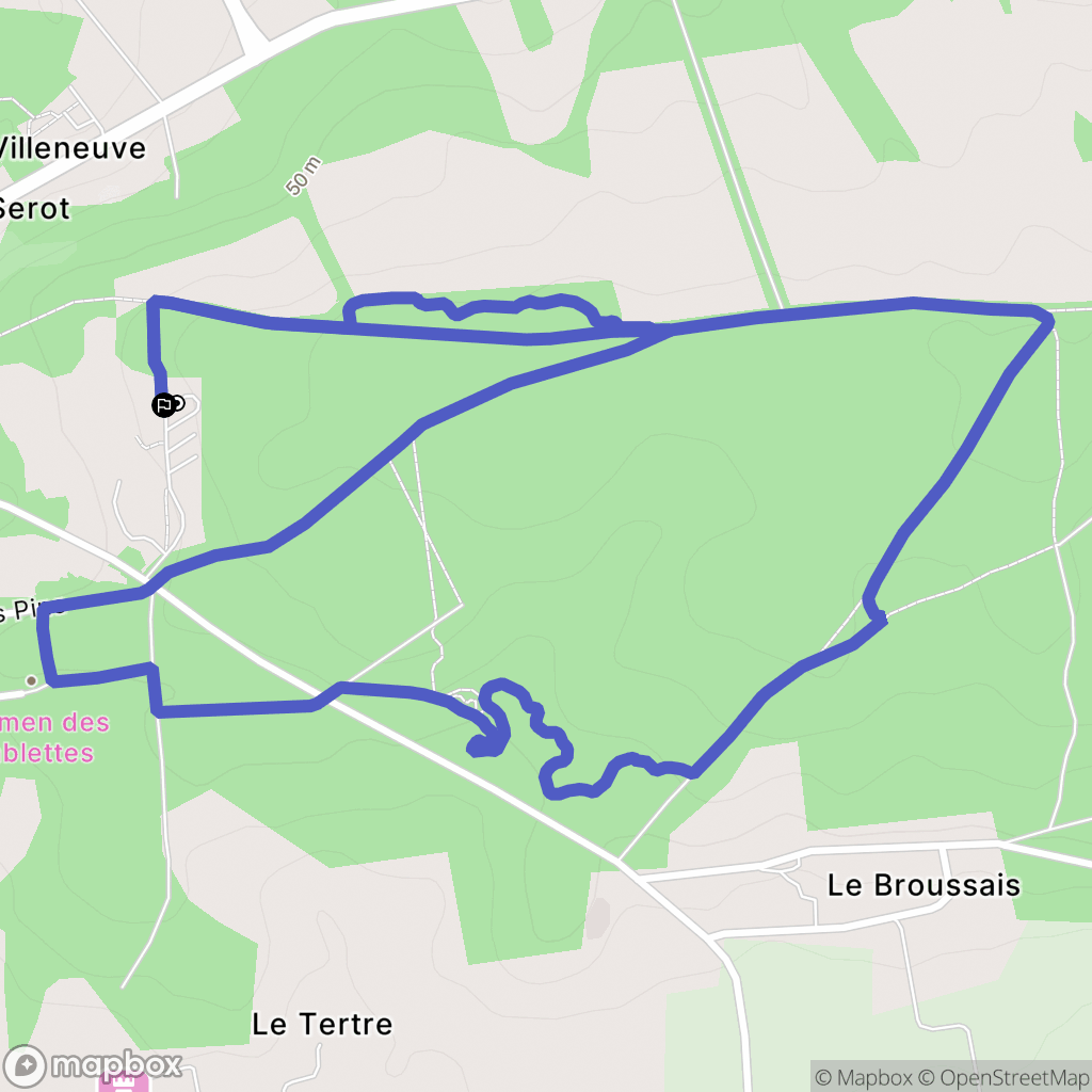 Cournon : carte du parcours de randonnée - France