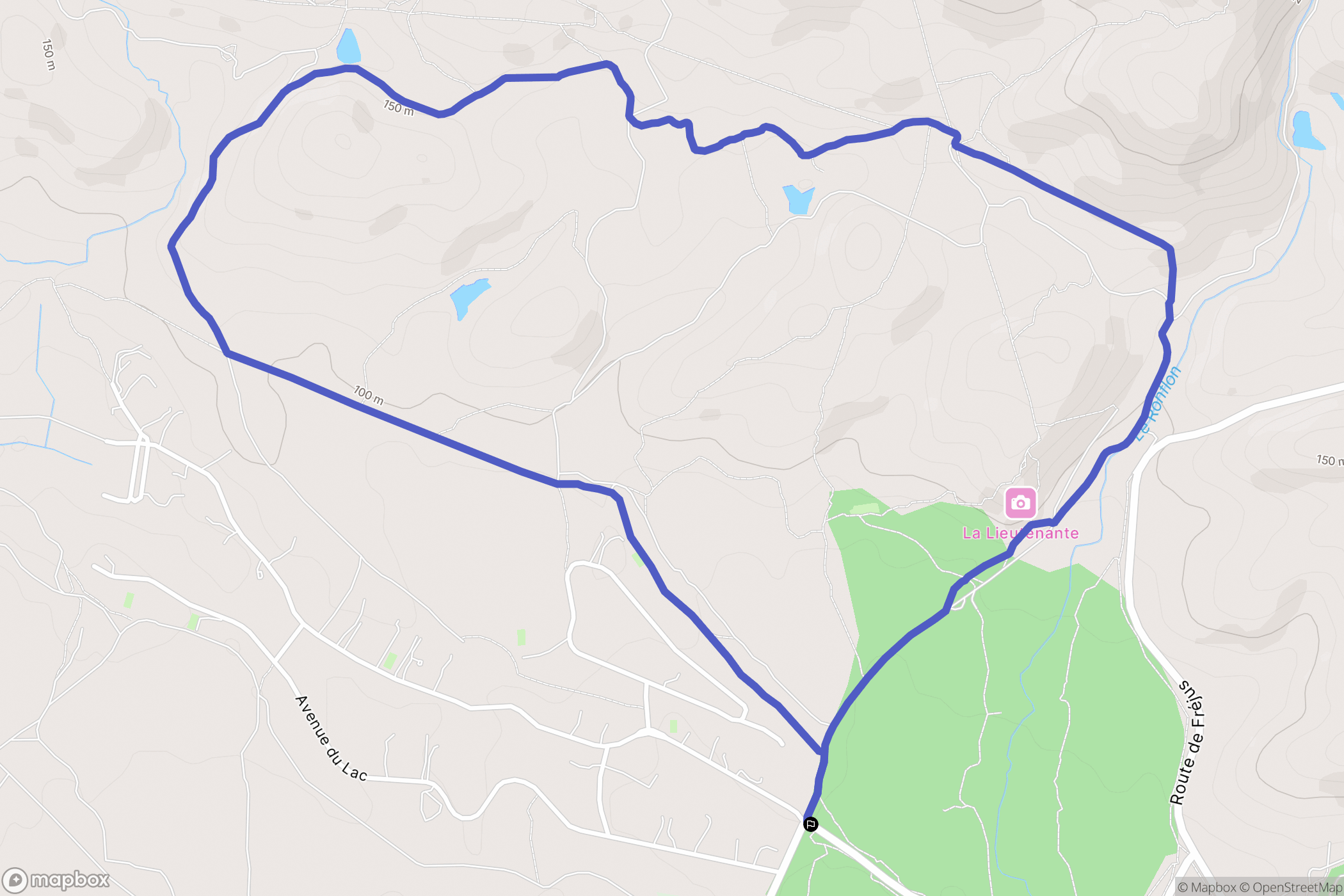 Puget-sur-Argens : carte du parcours de randonnée - France