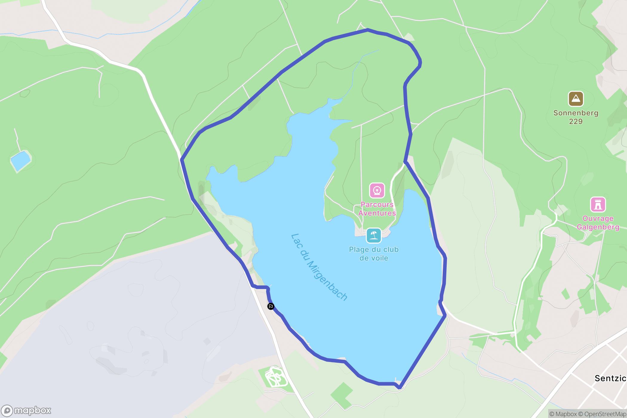 Cattenom : carte du parcours de randonnée - France