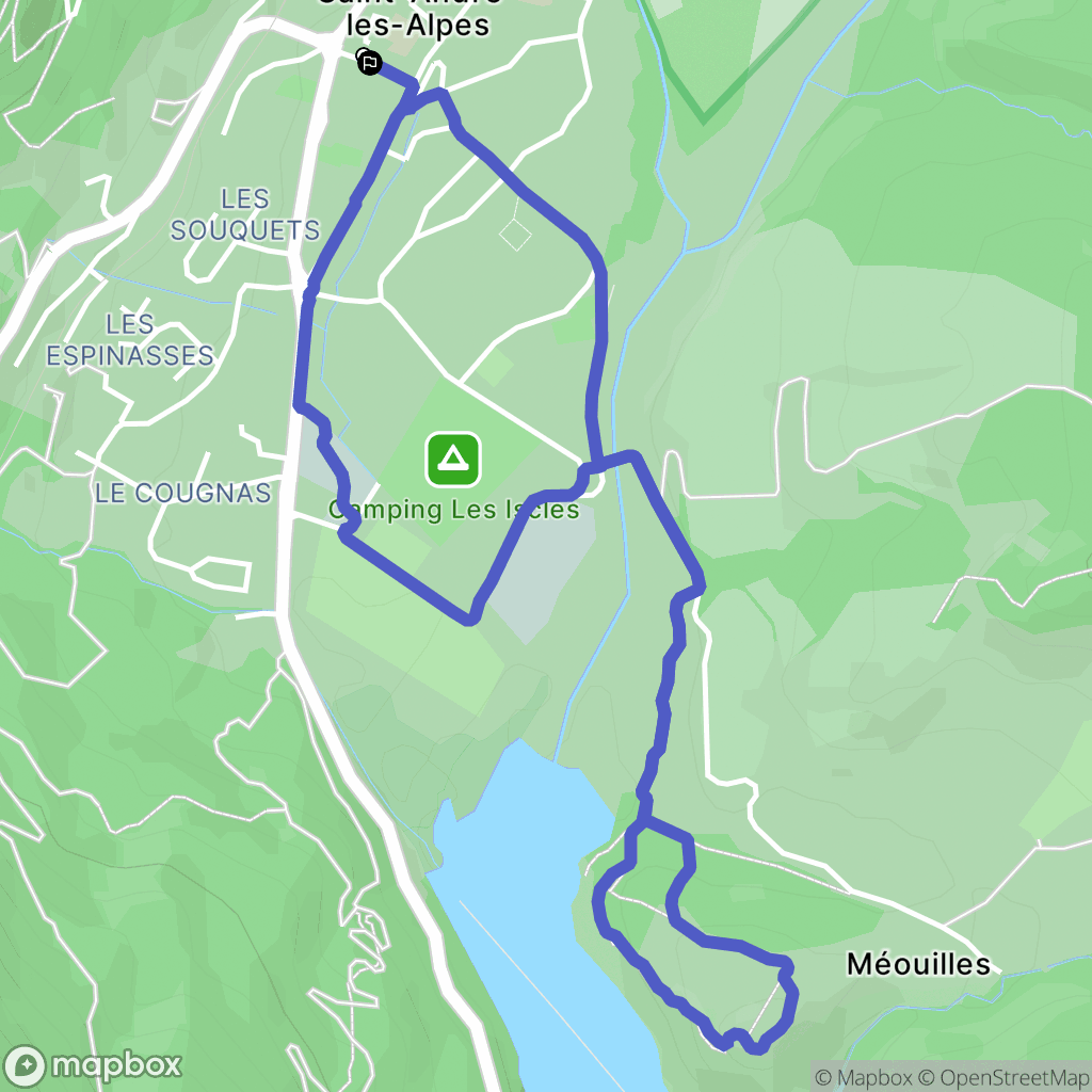 Saint-André-les-Alpes : carte du parcours de randonnée - France