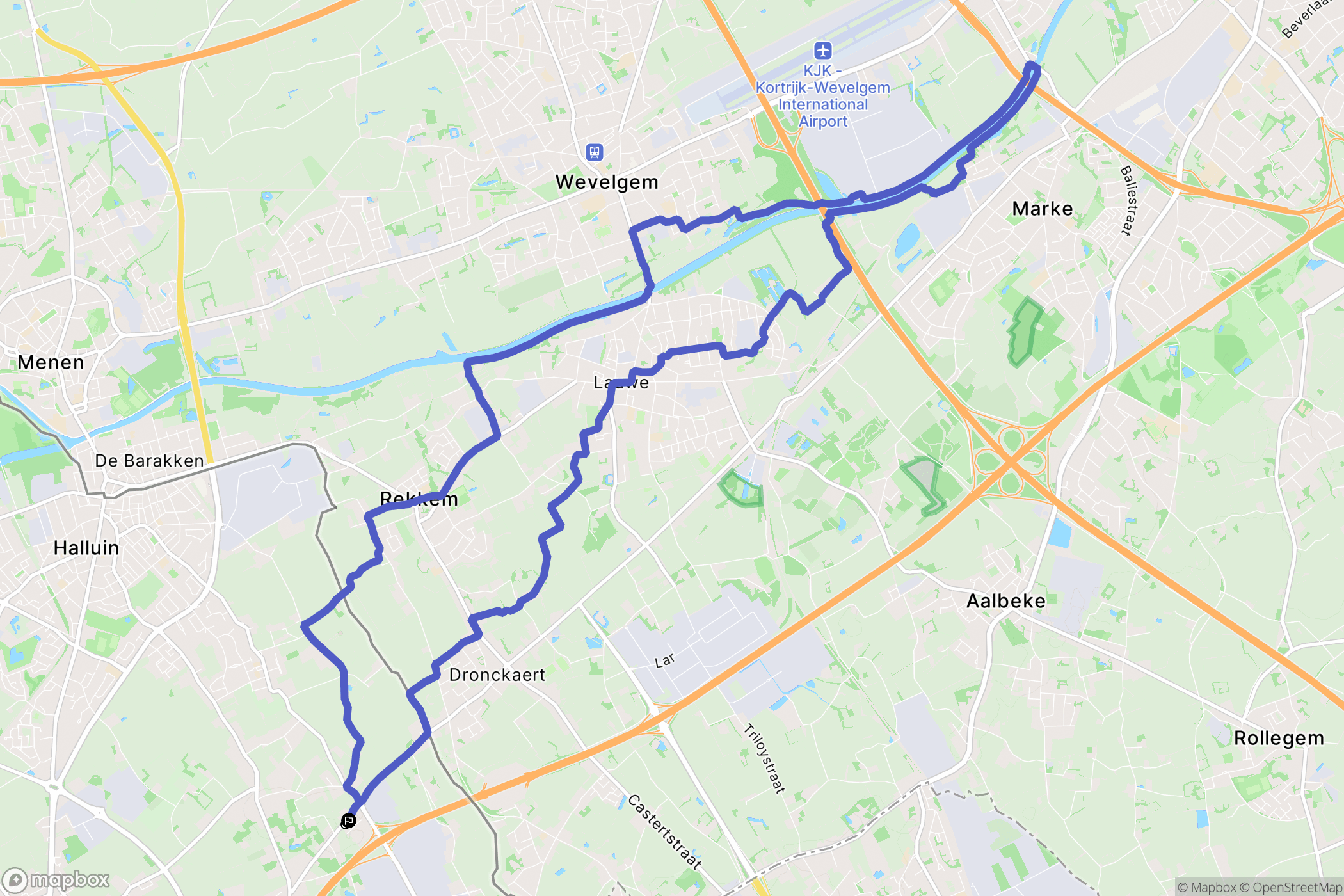 Neuville-en-Ferrain : carte du parcours de randonnée - France