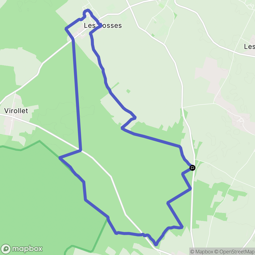Brieuil-sur-Chizé : carte du parcours de randonnée - France