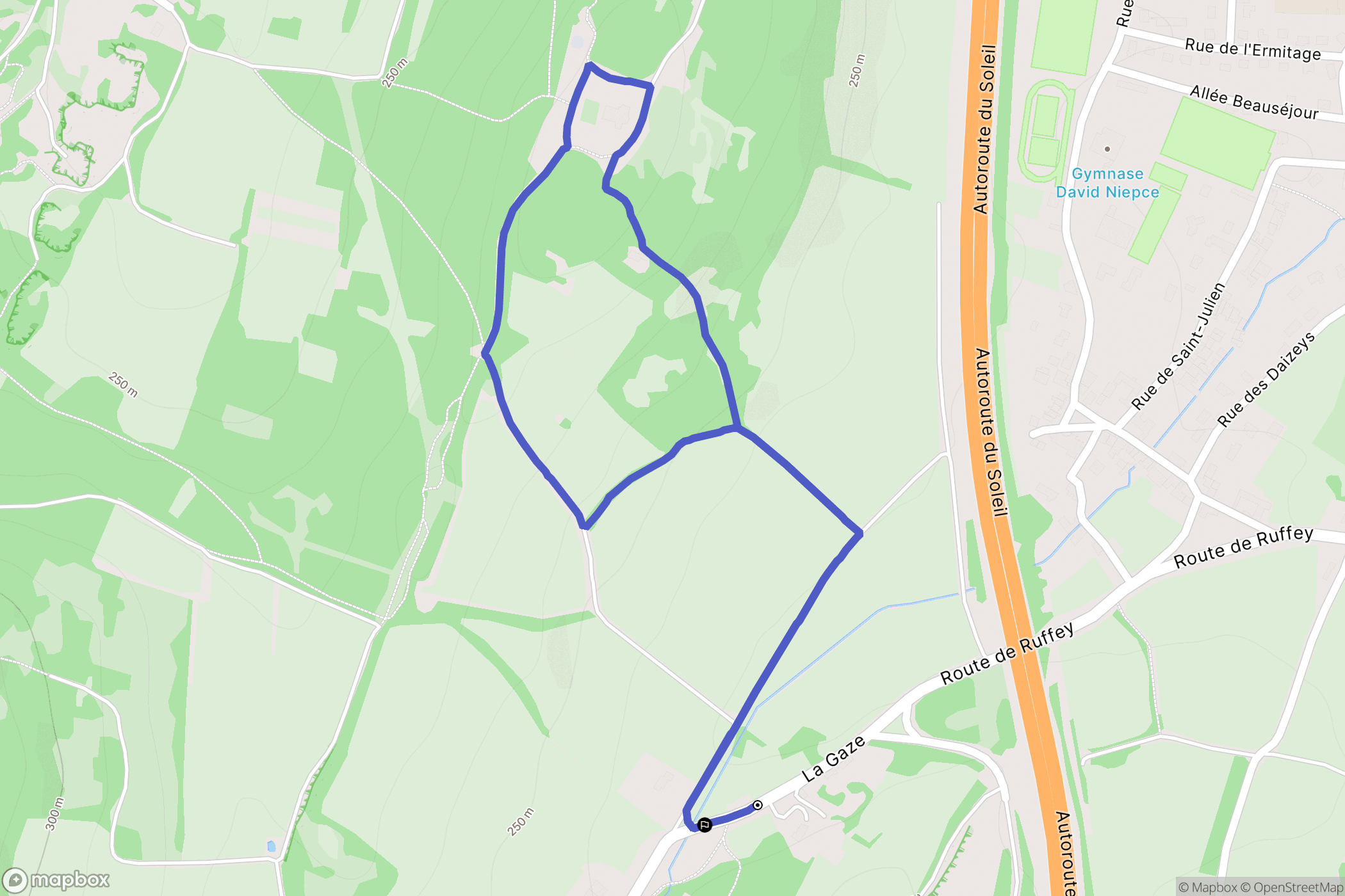 Sennecey-le-Grand : carte du parcours de randonnée - France