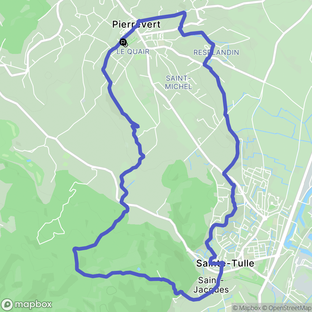 Pierrevert : carte du parcours de randonnée - France