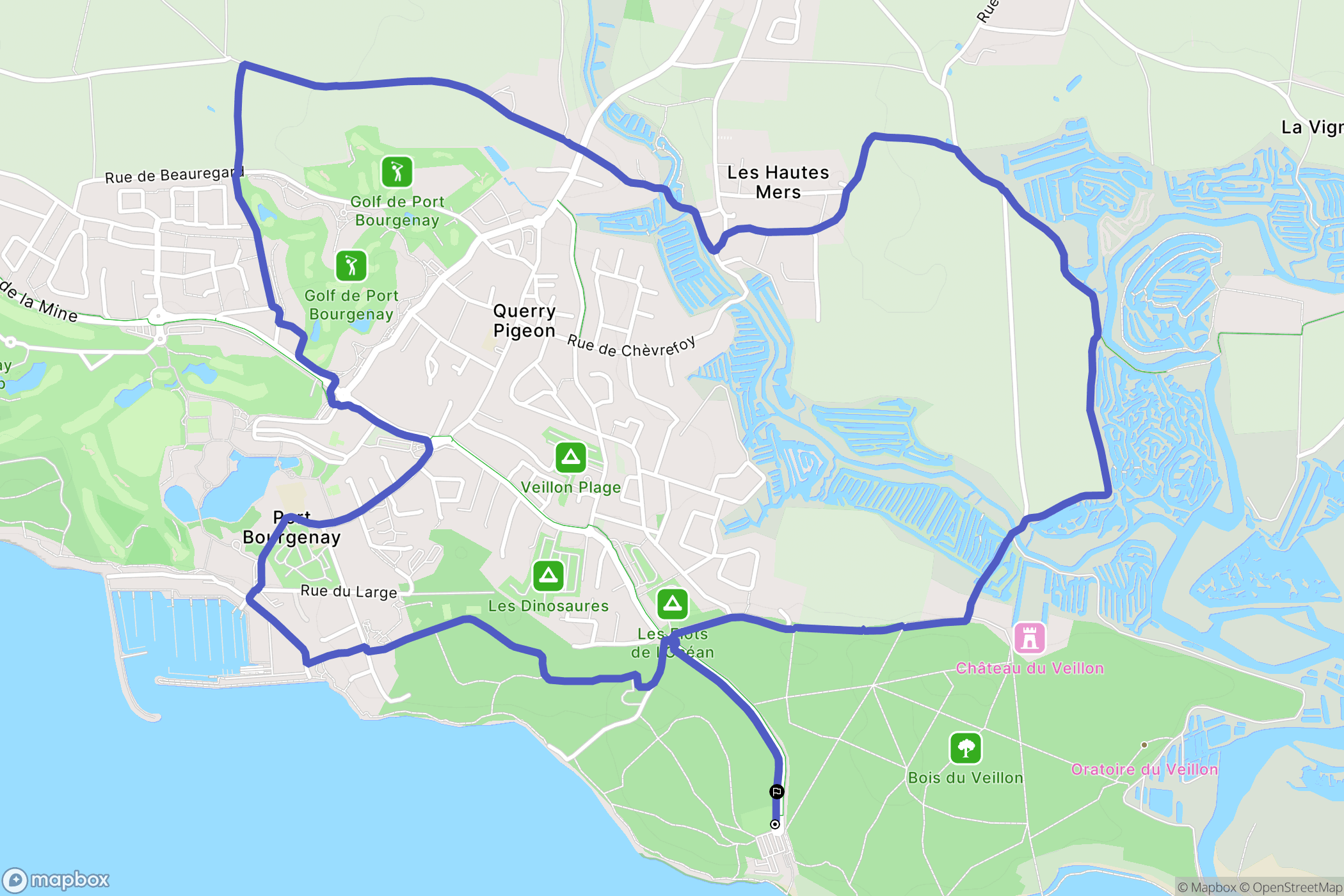Talmont-Saint-Hilaire : carte du parcours de randonnée - France
