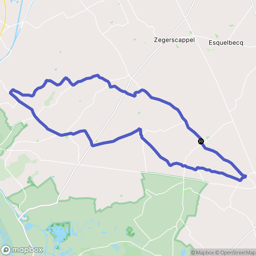 Arnèke : carte du parcours de randonnée - France