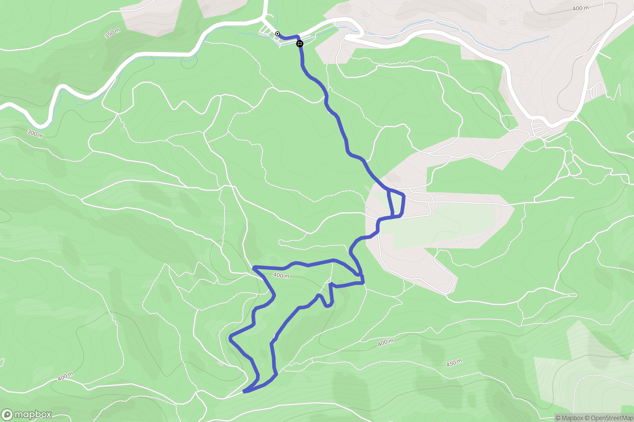Allauch : carte du parcours de randonnée - France