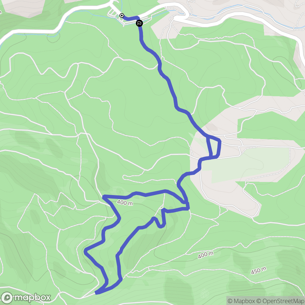 Allauch : carte du parcours de randonnée - France