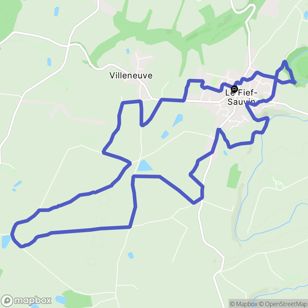 Montrevault-sur-Èvre : carte du parcours de randonnée - France