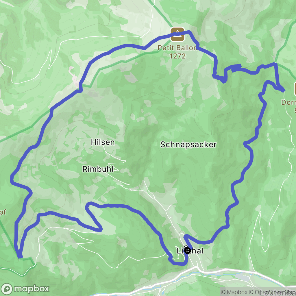 Linthal : carte du parcours de randonnée - France