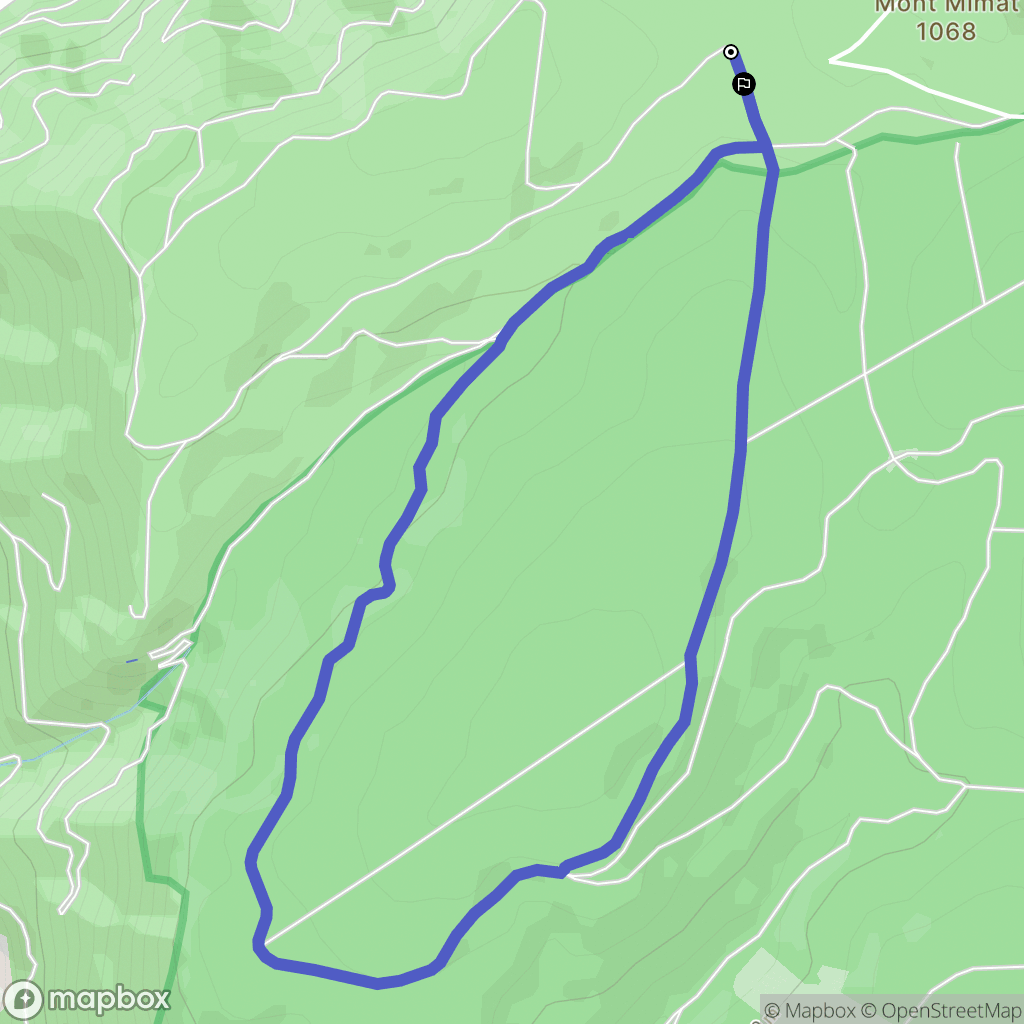 Mende : carte du parcours de randonnée - France