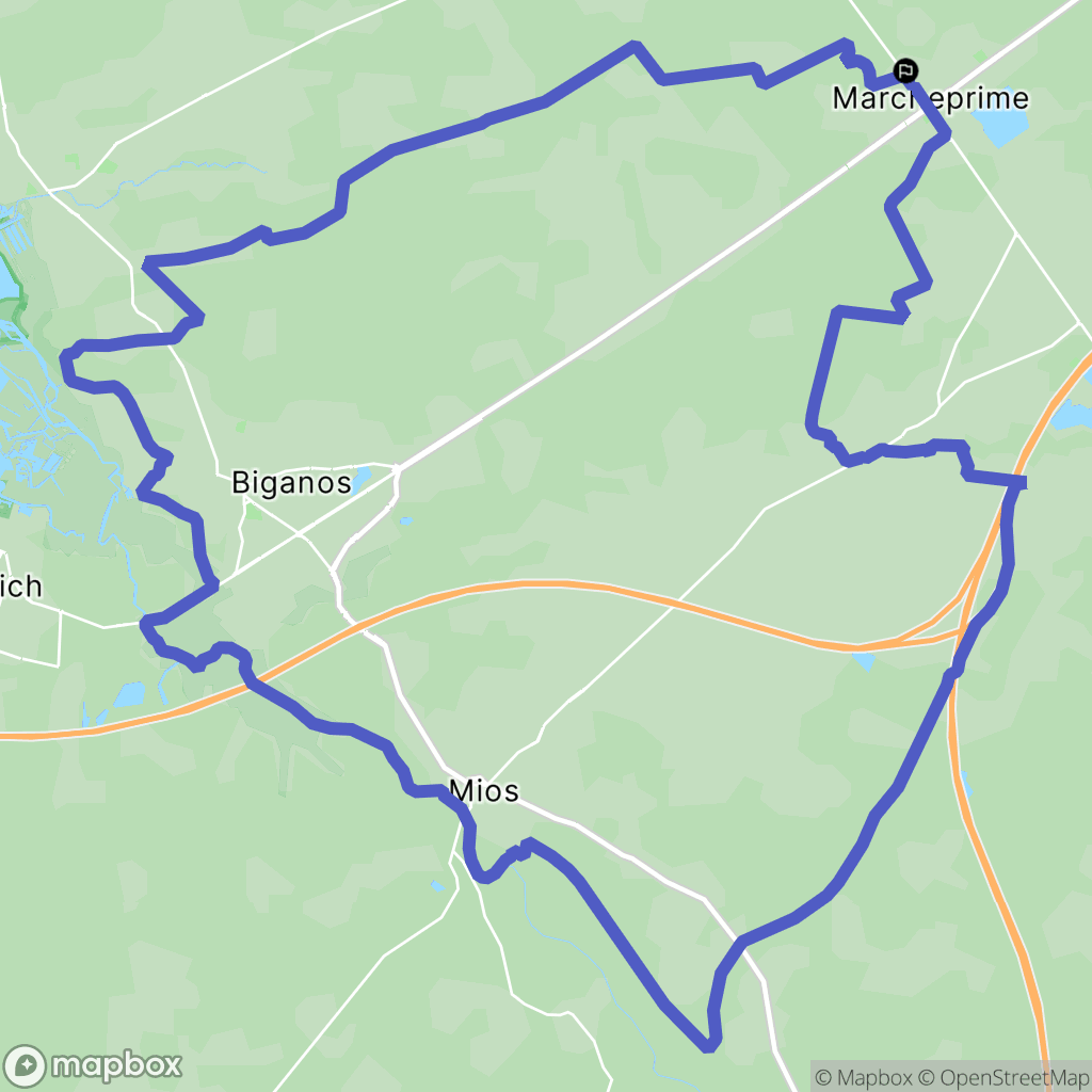 Marcheprime : carte du parcours de randonnée - France