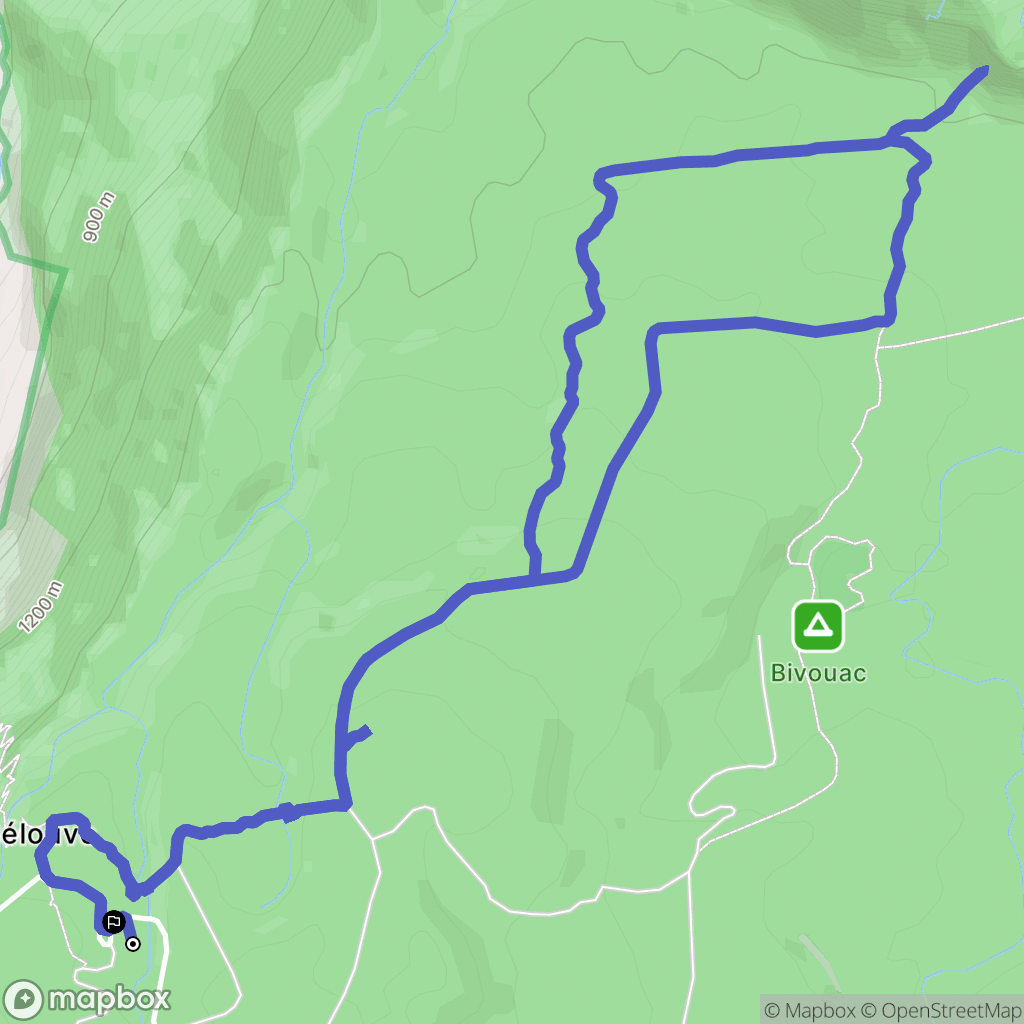 Salazie : carte du parcours de randonnée - France