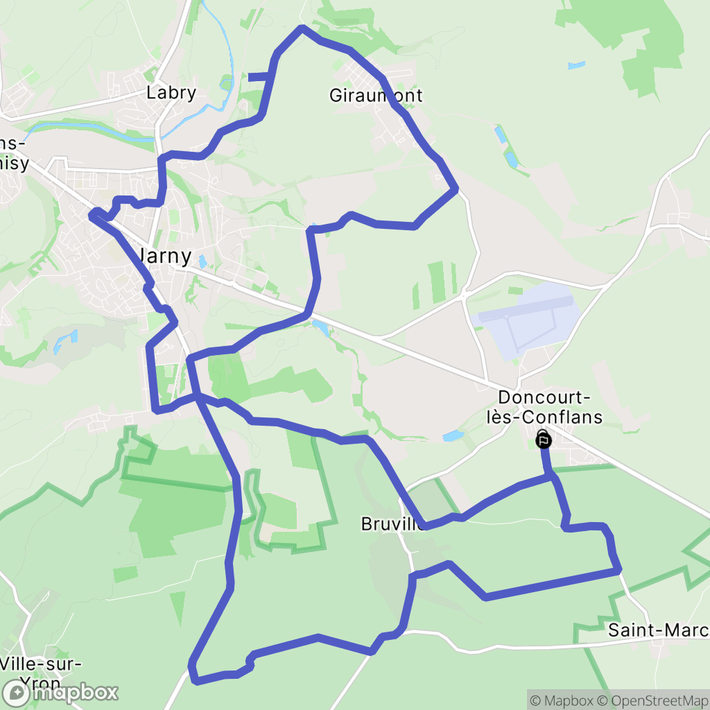Doncourt-lès-Conflans : carte du parcours de randonnée - France