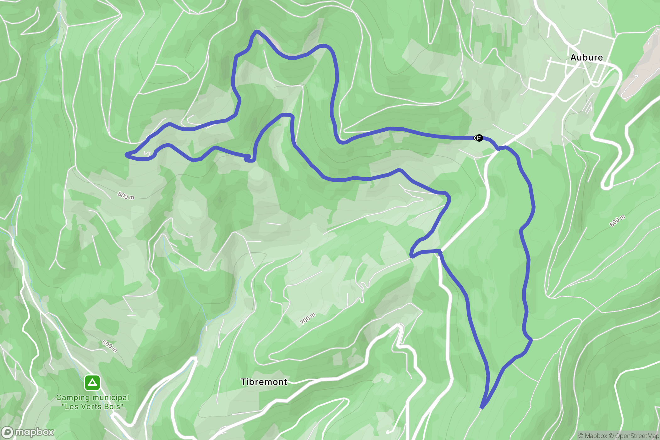 Fréland : carte du parcours de randonnée - France