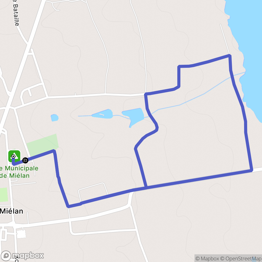 Miélan : carte du parcours de randonnée - France