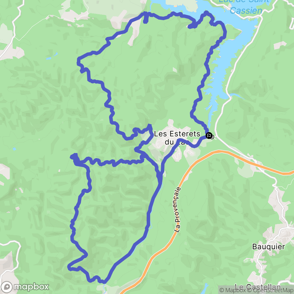 Les Adrets-de-l'Estérel : carte du parcours de randonnée - France