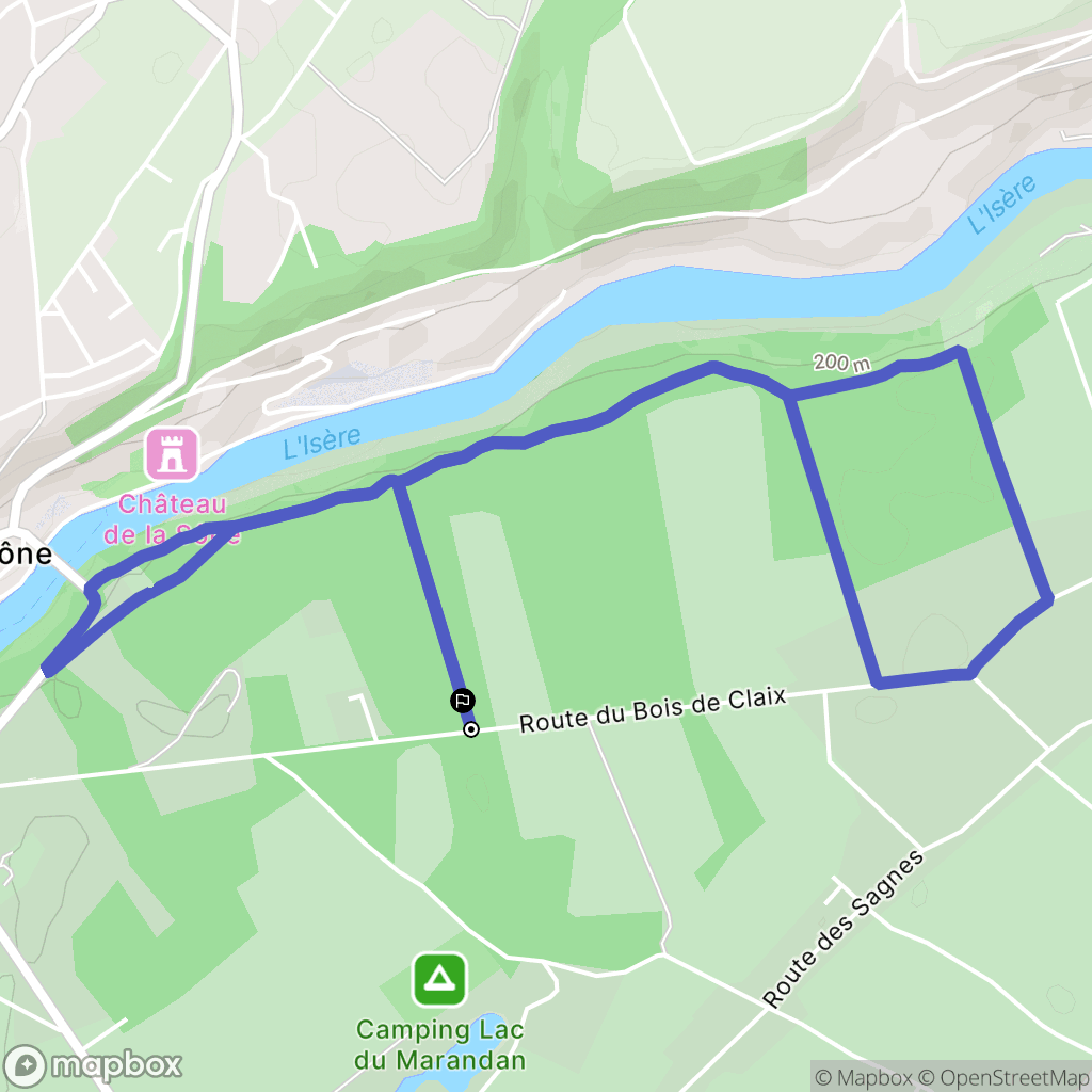 Saint-Romans : carte du parcours de randonnée - France