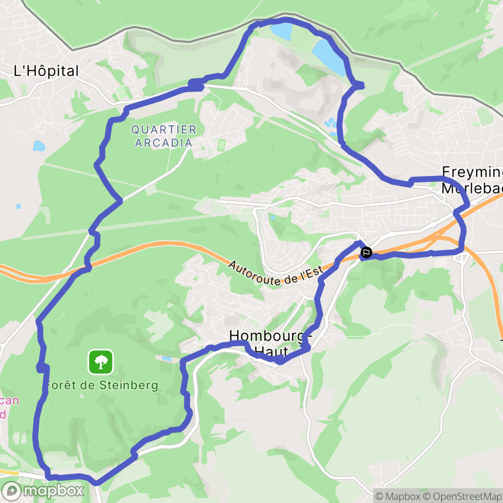 Hombourg-Haut : carte du parcours de randonnée - France