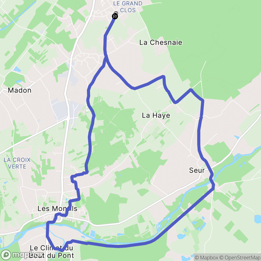 Chailles : carte du parcours de randonnée - France