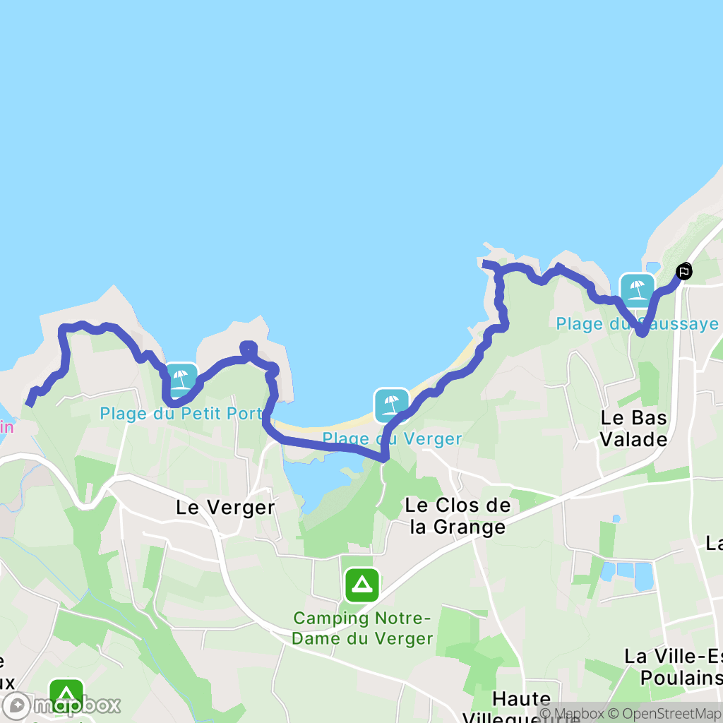 Cancale : carte du parcours de randonnée - France