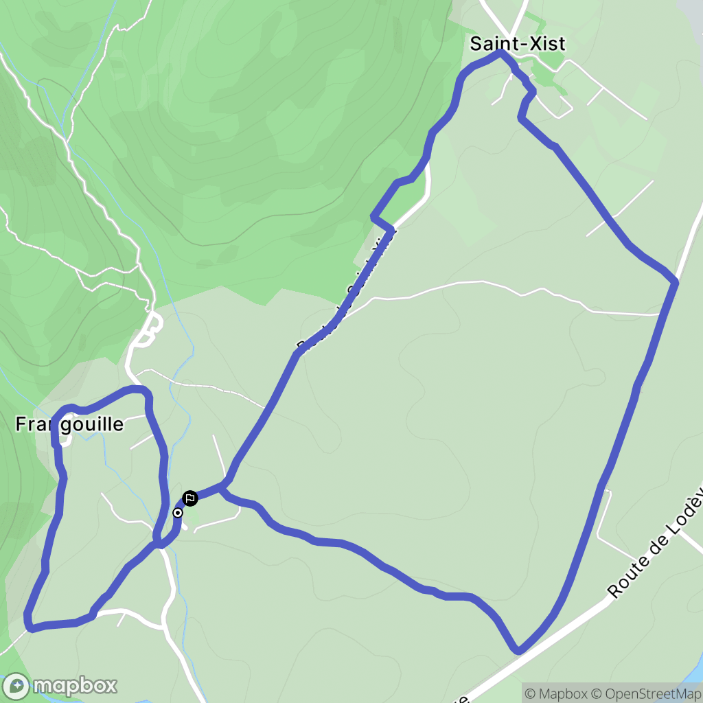 La Tour-sur-Orb : carte du parcours de randonnée - France