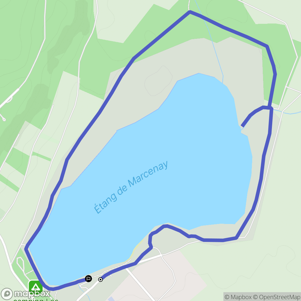 Marcenay : carte du parcours de randonnée - France