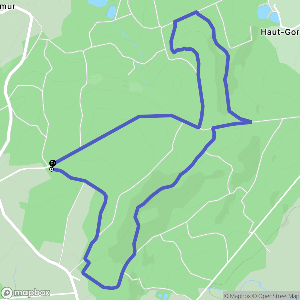 Les Cars : carte du parcours de randonnée - France