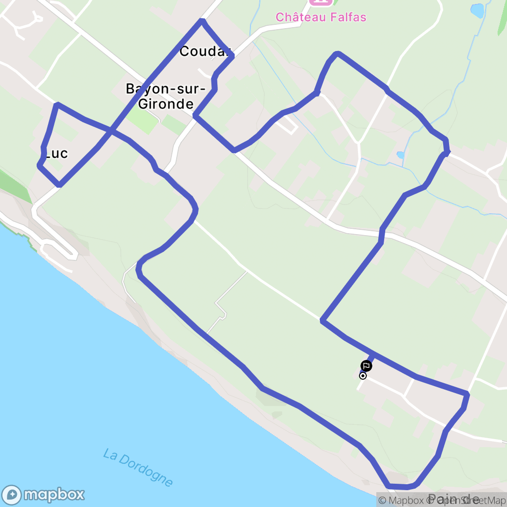 Saint-Seurin-de-Bourg : carte du parcours de randonnée - France