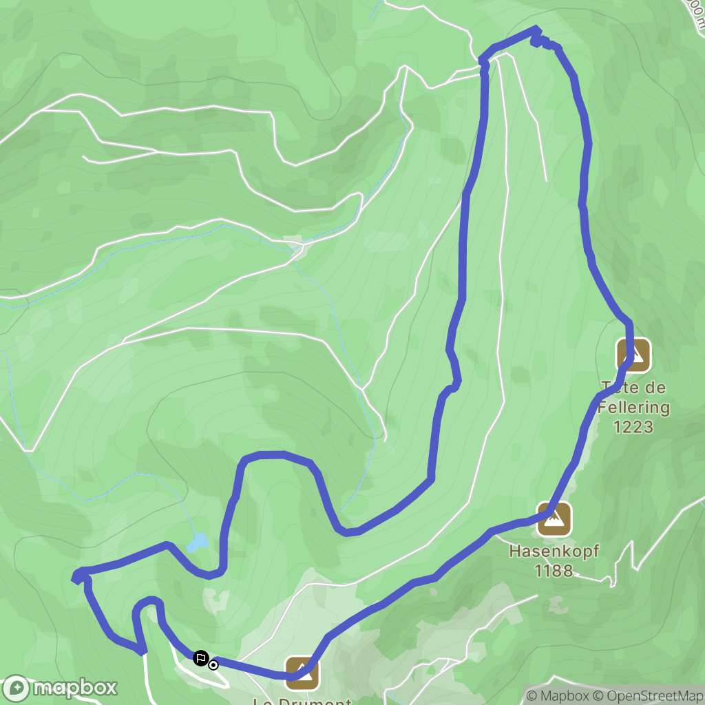 Bussang : carte du parcours de randonnée - France