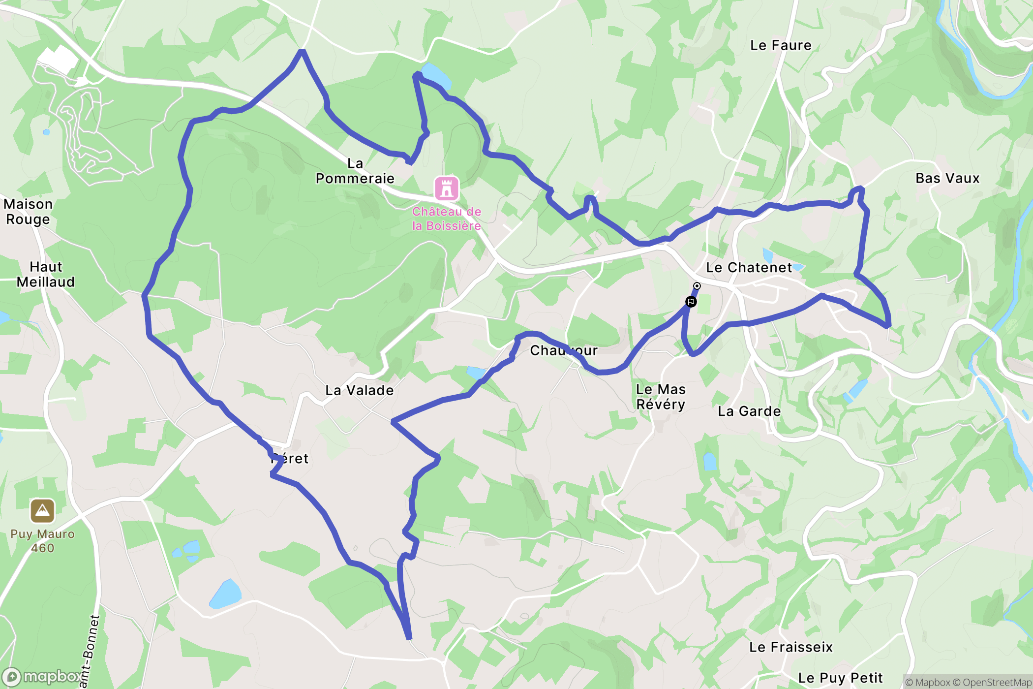 Saint-Denis-des-Murs : carte du parcours de randonnée - France