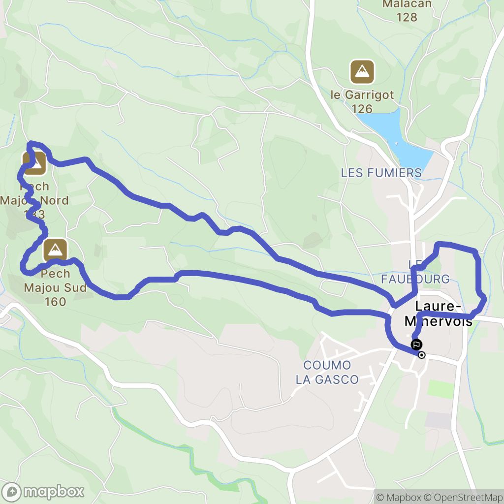 Laure-Minervois : carte du parcours de randonnée - France