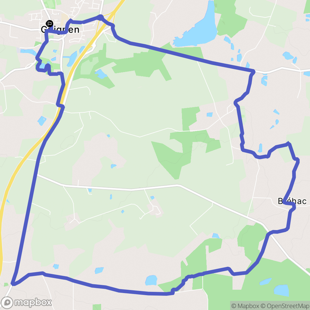 Guignen : carte du parcours de randonnée - France