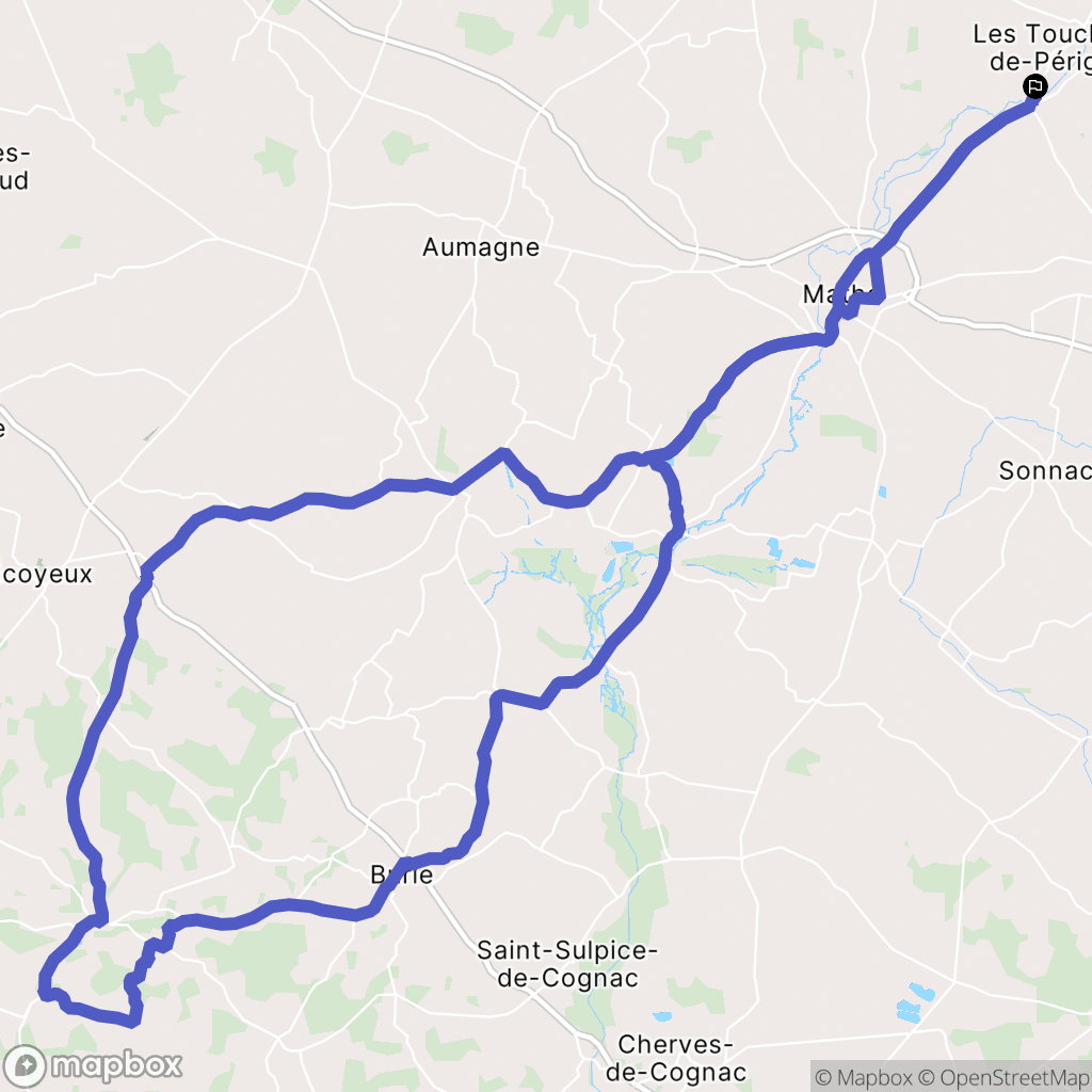 Les Touches-de-Périgny : carte du parcours de randonnée - France