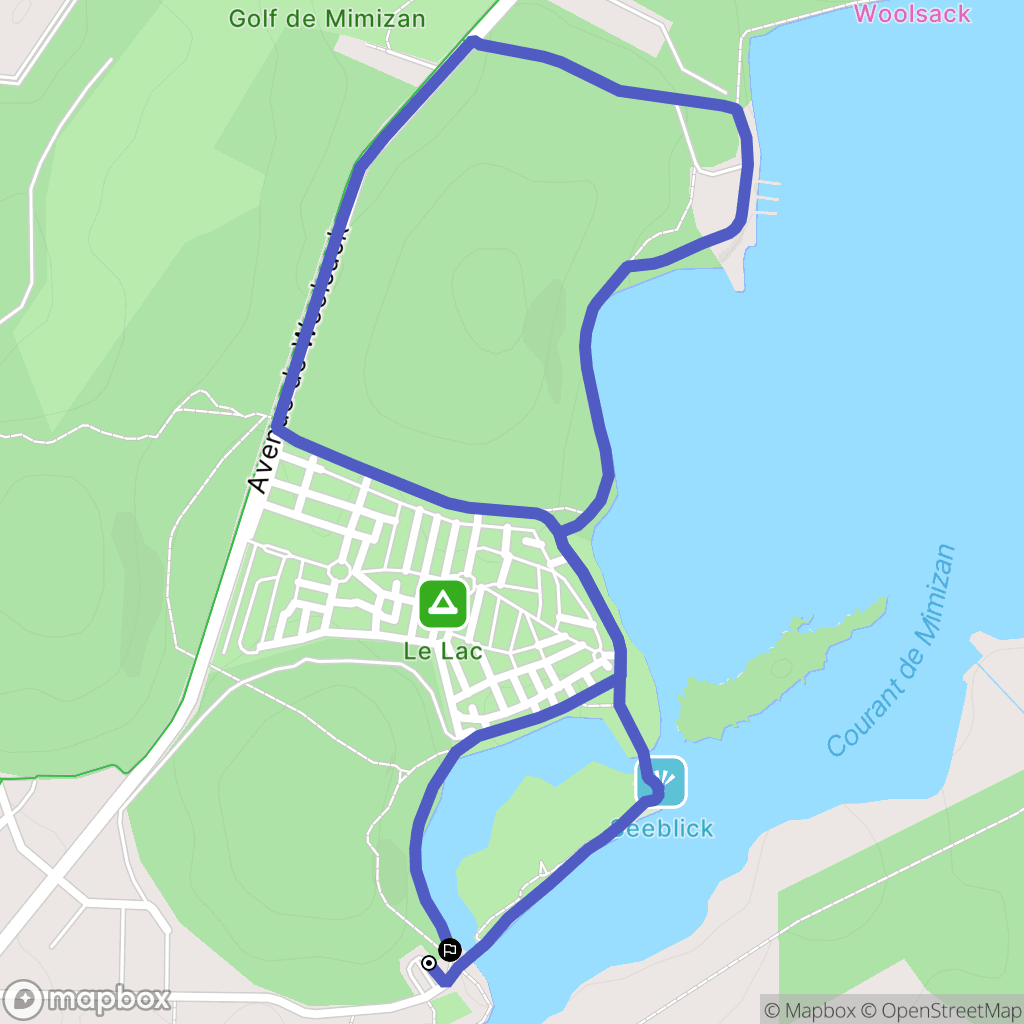 Mimizan : carte du parcours de randonnée - France