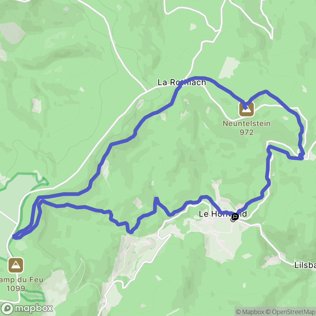 Le Hohwald : carte du parcours de randonnée - France