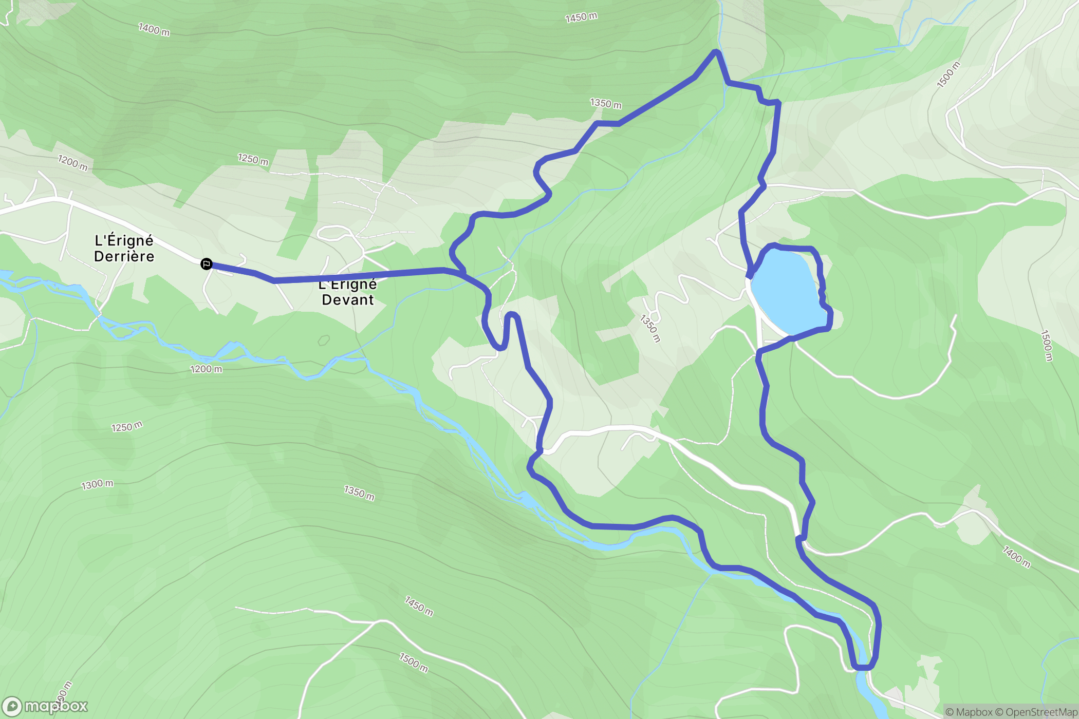 Morzine : carte du parcours de randonnée - France