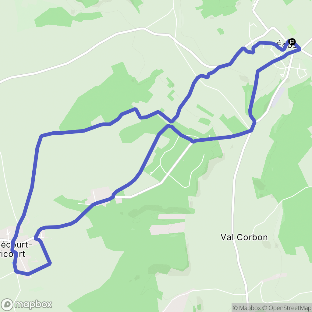 Vexin-sur-Epte : carte du parcours de randonnée - France