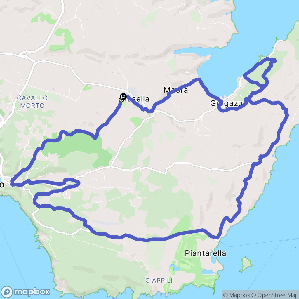 Bonifacio : carte du parcours de randonnée - France