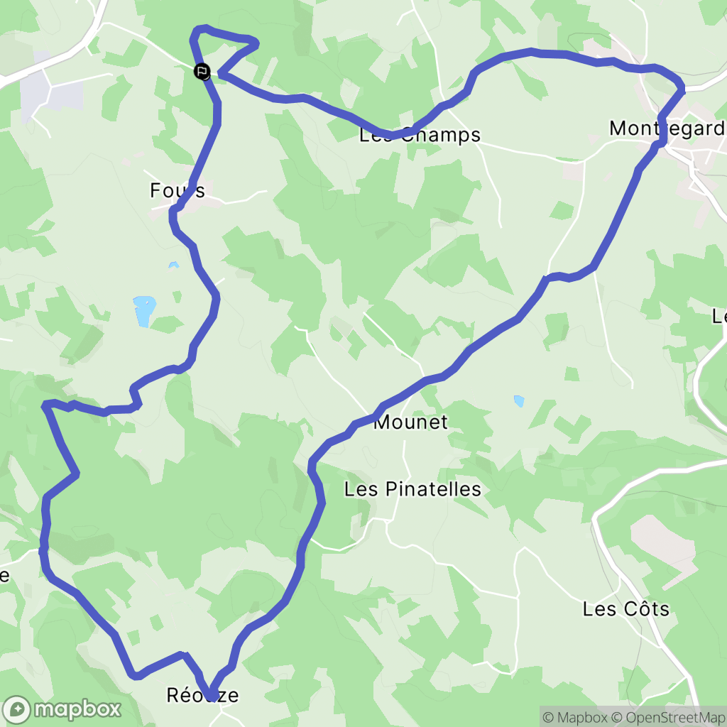 Montregard : carte du parcours de randonnée - France