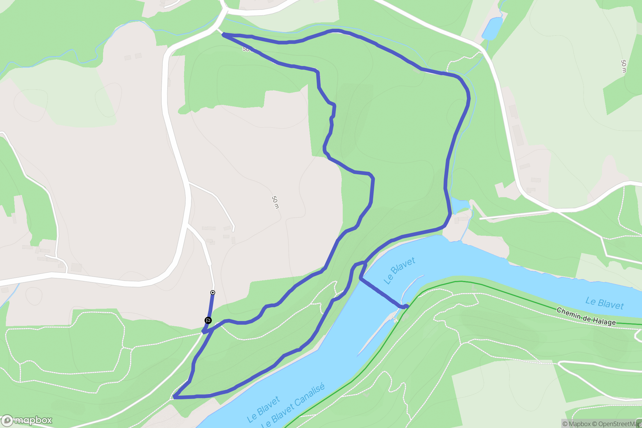 Hennebont : carte du parcours de randonnée - France